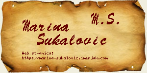 Marina Šukalović vizit kartica